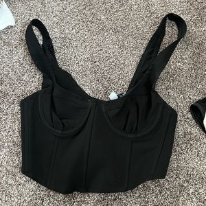 Black bustier